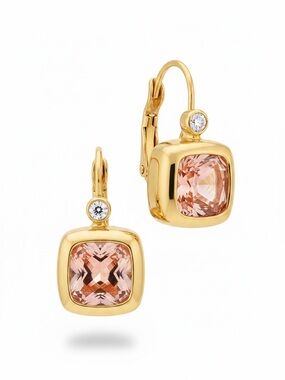 Joan Rivers Gold-Tone Earrings with Pink and Clear Stones